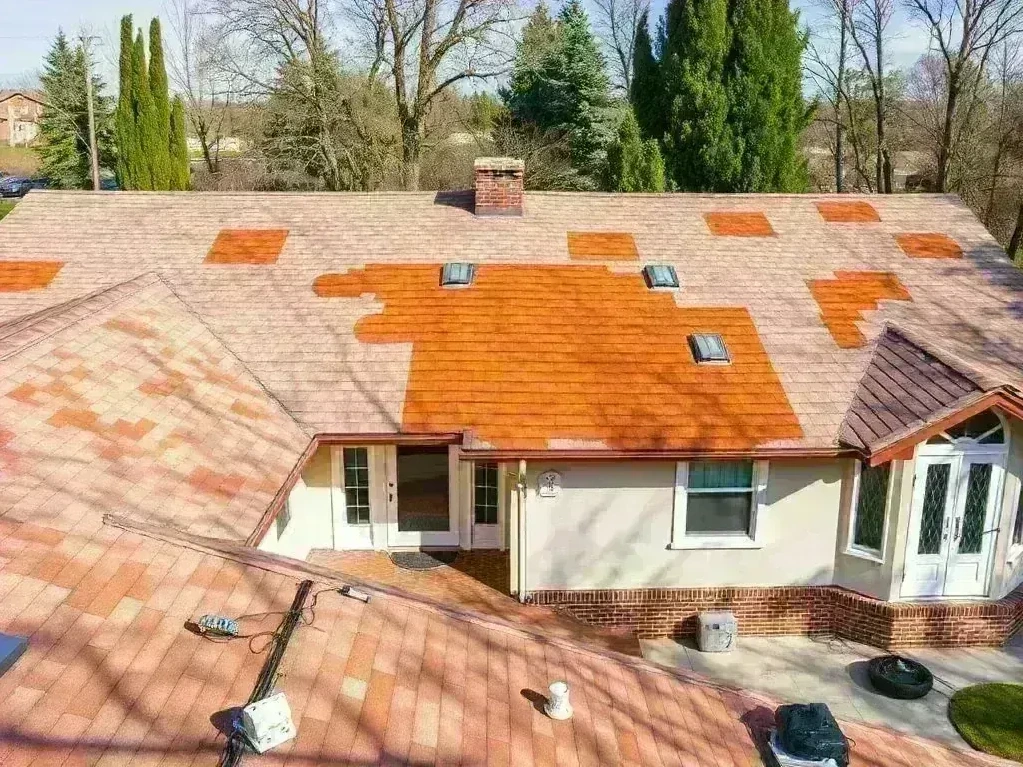 Completed roofing project